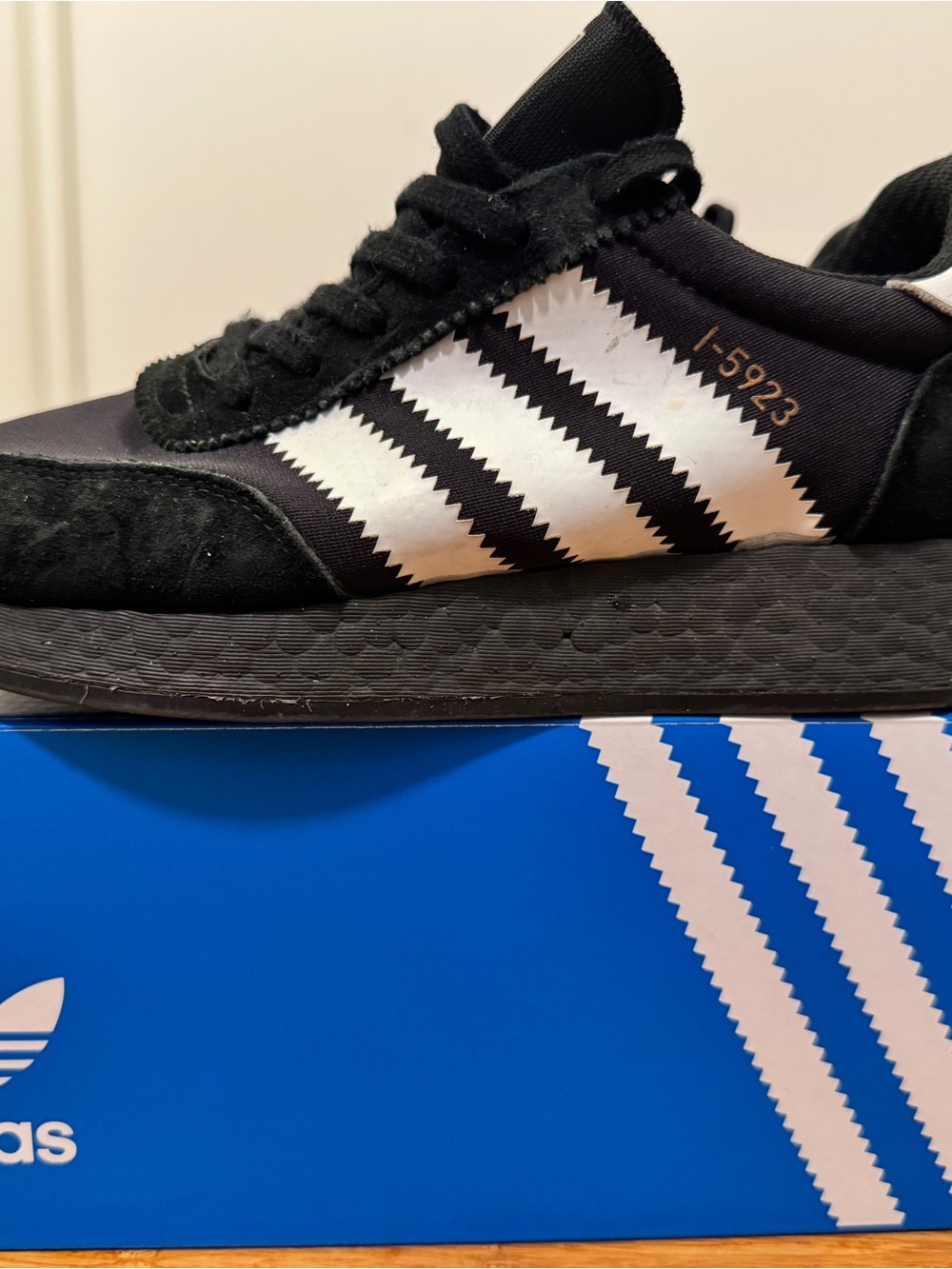 adidas I-5923 Black with White Stripes Men's Sneaker